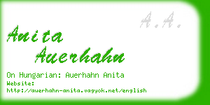 anita auerhahn business card